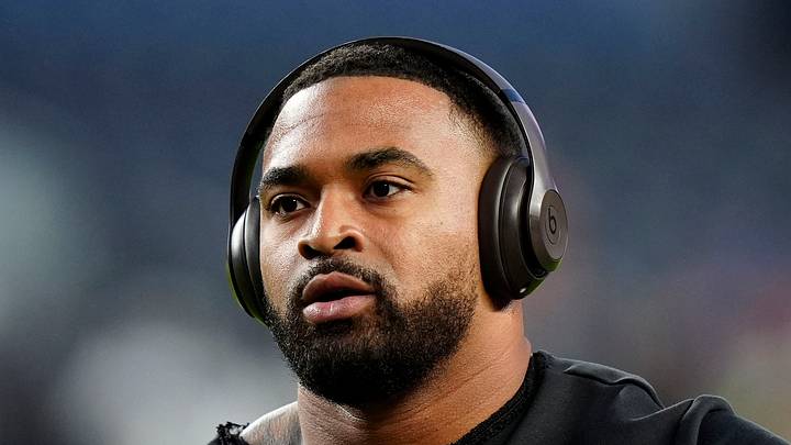 Former Seattle Seahawks defensive back Jamal Adams practices