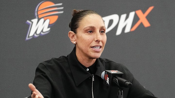 WNBA All-Star Diana Taurasi reflects on her 20 seasons with the Phoenix Mercury during a retirement news conference at the Phoenix Mercury's practice facility on March 13, 2025. WNBA All-Star Diana Taurasi reflects on her 20 seasons with the Phoenix Mercury during a retirement news conference at the Phoenix Mercury's practice facility on March 13, 2025.