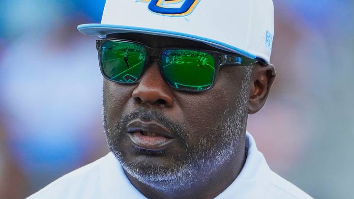 Southern University head coach Marshall Faulk watches warm ups before the Birmingham Classic at Legion Field in Birmingham, Ala., on Saturday August 29, 2026.