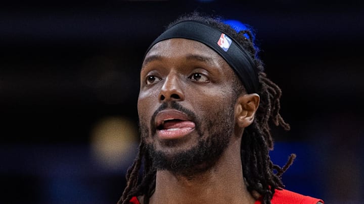 Portland Trail Blazers forward Jerami Grant in the second half against the Indiana Pacers.