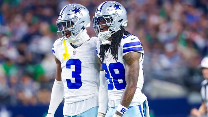 Dallas Cowboys wide receivers George Pickens and CeeDee Lamb during the game against the Philadelphia Eagles.