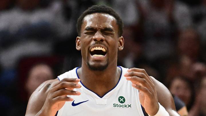 Detroit Pistons center Jalen Duren (0) reacts against the Cleveland Cavaliers at Rocket Arena on May 11, 2026.