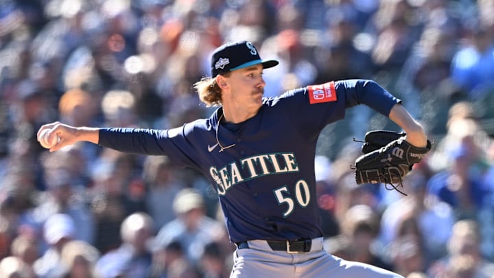 Bryce Miller will get the ball for the Mariners on Sunday.