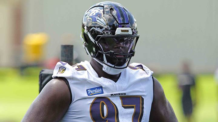 Baltimore Ravens - defensive lineman C.J. Okoye Baltimore Ravens - defensive lineman C.J. Okoye