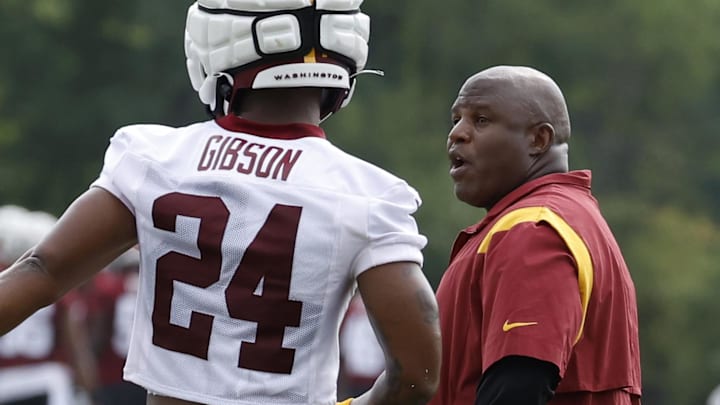 Eric Bieniemy and Antonio Gibson