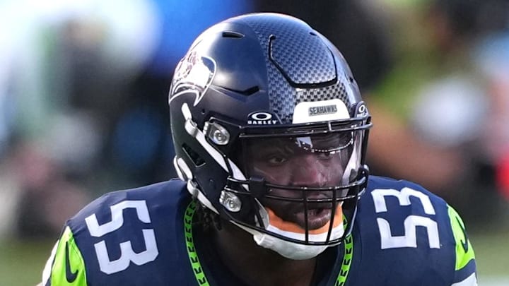 Seattle Seahawks linebacker Boye Mafe during the second quarter against the New England Patriots.