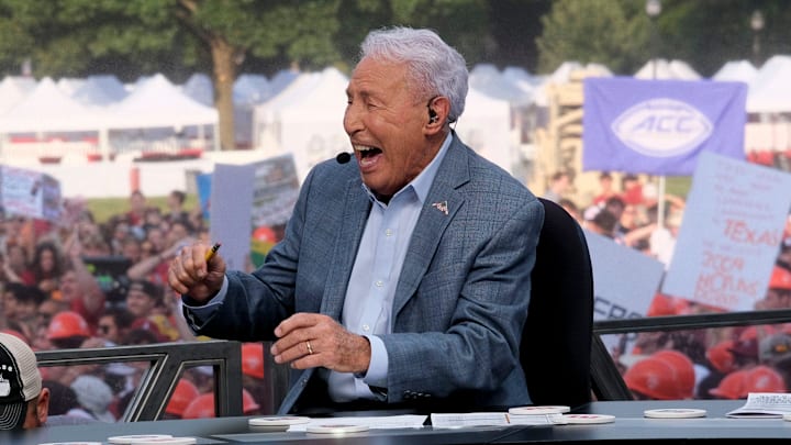 Lee Corso and ESPN College GameDay on campus at the University of Alabama.