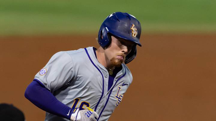 Ethan Frey 16 homerun as The LSU Tigers take on Little Rock in game 7 of the 2025 NCAA Div 1 Regional Baseball Championship at Alex Box Stadium in Baton Rouge, LA. Monday, June 2, 2025. Ethan Frey 16 homerun as The LSU Tigers take on Little Rock in game 7 of the 2025 NCAA Div 1 Regional Baseball Championship at Alex Box Stadium in Baton Rouge, LA. Monday, June 2, 2025.
