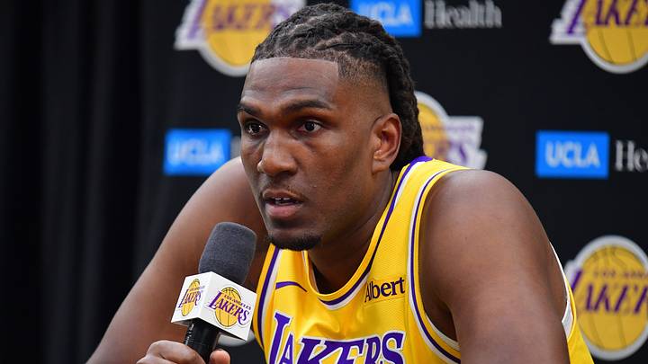 Sep 28, 2026; El Segundo, CA, USA; Los Angeles Lakers player Kevon Looney (55) during media day at UCLA Health Training Center. Mandatory Credit: Gary A. Vasquez-Imagn Images Sep 28, 2026; El Segundo, CA, USA; Los Angeles Lakers player Kevon Looney (55) during media day at UCLA Health Training Center. Mandatory Credit: Gary A. Vasquez-Imagn Images