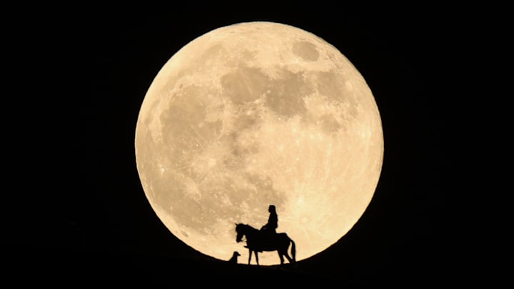 The flower moon rising over Van, Turkey in 2021. The flower moon rising over Van, Turkey in 2021.