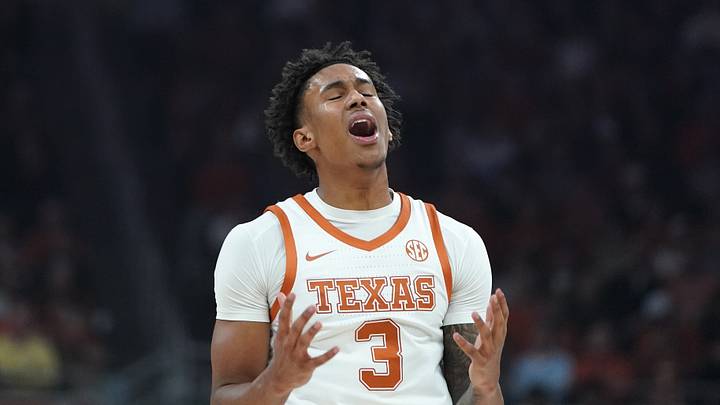 Dec 3, 2025; Austin, Texas, USA; Texas Longhorns guard Dailyn Swain (3) reacts during the first half against the Virginia Cavaliers at Moody Center. Mandatory Credit: Dustin Safranek-Imagn Images Dec 3, 2025; Austin, Texas, USA; Texas Longhorns guard Dailyn Swain (3) reacts during the first half against the Virginia Cavaliers at Moody Center. Mandatory Credit: Dustin Safranek-Imagn Images