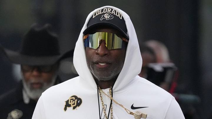 Sep 19, 2026; Evanston, Illinois, USA; Colorado Buffaloes head coach Deion Sanders takes the field with his team for warmups before the game against the Northwestern Wildcats at Northwestern Medicine Field at Martin Stadium. Mandatory Credit: David Banks-Imagn Images Sep 19, 2026; Evanston, Illinois, USA; Colorado Buffaloes head coach Deion Sanders takes the field with his team for warmups before the game against the Northwestern Wildcats at Northwestern Medicine Field at Martin Stadium. Mandatory Credit: David Banks-Imagn Images