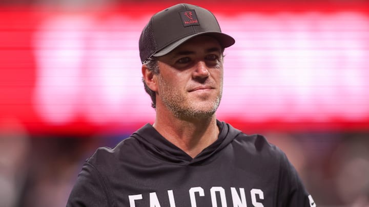 Dec 29, 2025; Atlanta, Georgia, USA; Atlanta Falcons offensive coordinator Zac Robinson Mandatory Credit: Brett Davis-Imagn Images Dec 29, 2025; Atlanta, Georgia, USA; Atlanta Falcons offensive coordinator Zac Robinson Mandatory Credit: Brett Davis-Imagn Images