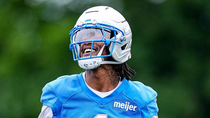 Detroit Lions wide receiver Jameson Williams (1). Detroit Lions wide receiver Jameson Williams (1).