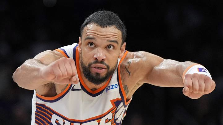 Phoenix Suns forward Dillon Brooks reacts after getting called for a foul against the San Antonio Spurs in the second half at Mortgage Matchup Center on Oct. 10, 2026.