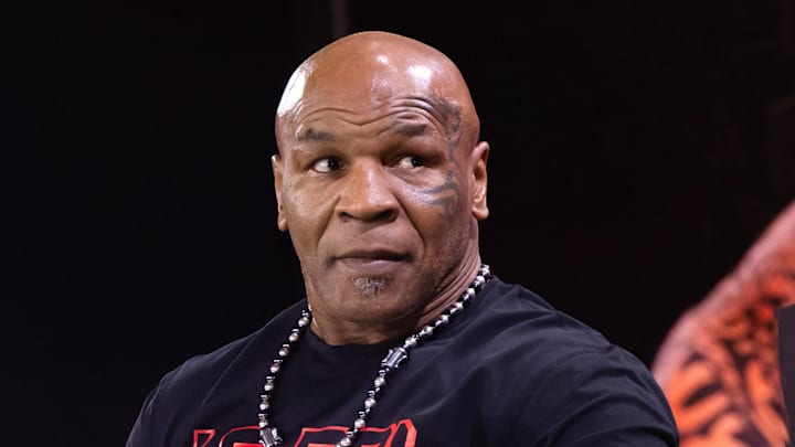 Mike Tyson vs Jake Paul press conference during Fanatics Fest in New York City on August 19, 2024. Mike Tyson vs Jake Paul press conference during Fanatics Fest in New York City on August 19, 2024.