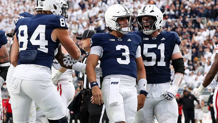 Penn State Nittany Lions quarterback Rocco Becht (3) Penn State Nittany Lions quarterback Rocco Becht (3)