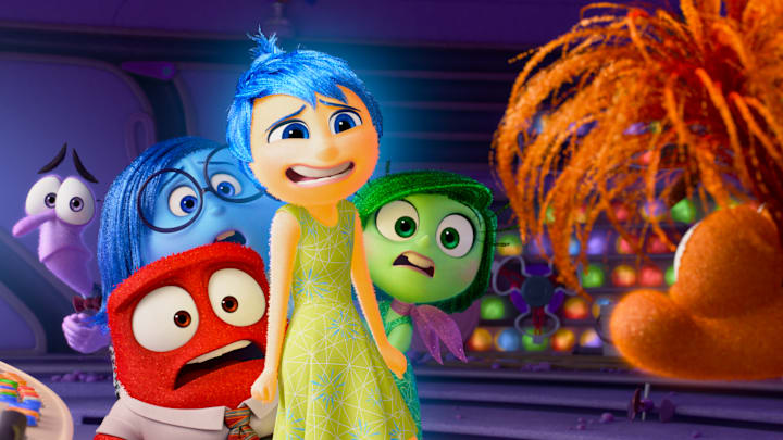 WHO’S THERE? – In Disney and Pixar’s “Inside Out 2,” Joy (voice of Amy Poehler), Sadness (voice of Phyllis Smith), Anger (voice of Lewis Black), Fear (voice of Tony Hale) and Disgust (voice of Liza Lapira) aren’t sure how to feel when Anxiety (voice of Maya Hawke) shows up unexpectedly. Directed by Kelsey Mann and produced by Mark Nielsen, “Inside Out 2” releases only in theaters Summer 2024. © 2023 Disney/Pixar. All Rights Reserved.
