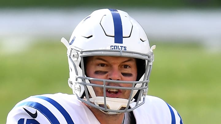 Philip Rivers with the Indianapolis Colts calls a play Philip Rivers with the Indianapolis Colts calls a play