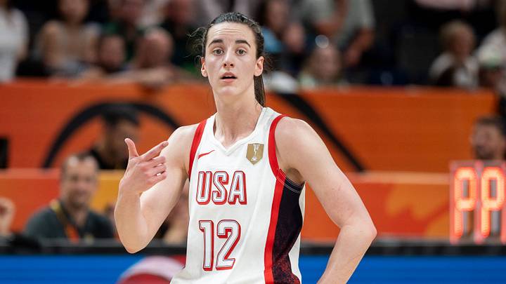 Caitlin Clark plays during the FIBA Womens Basketball World Cup 2026 match between the United States and China
