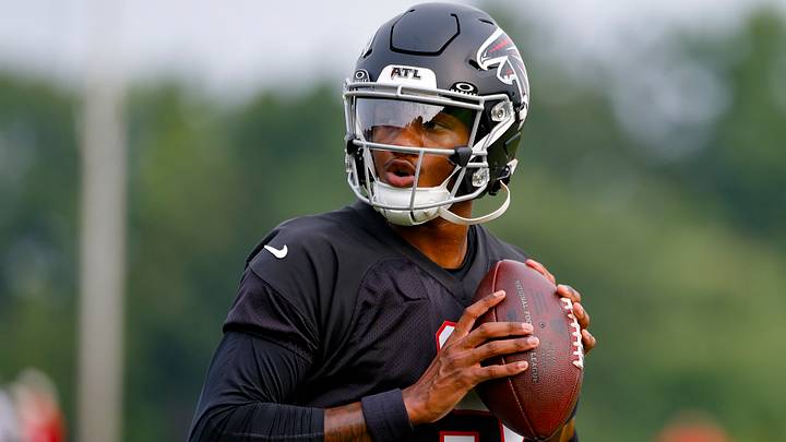 Michael Penix Jr. has been limited in training camp as he's recovering from an ACL injury.
