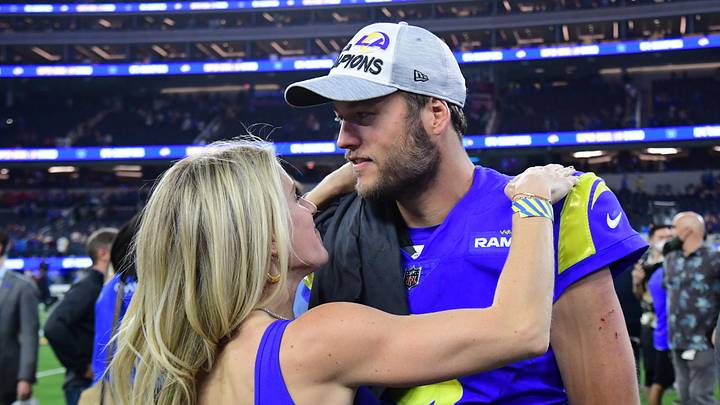 Los Angeles Rams quarterback Matthew Stafford with wife Kelly. Los Angeles Rams quarterback Matthew Stafford with wife Kelly.