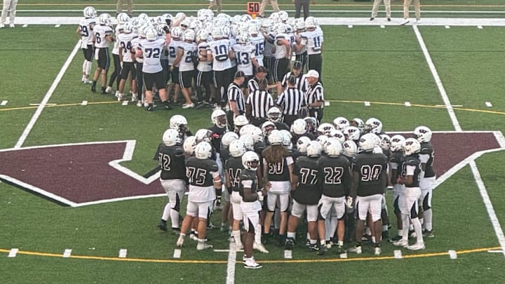 The Windsor football team during a regular season contest in 2025.