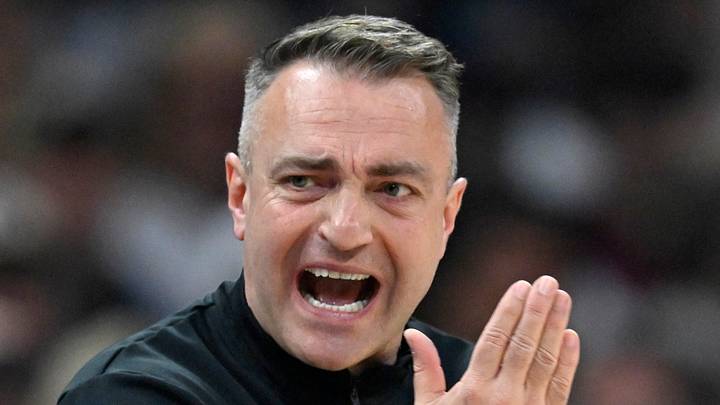Toronto Raptors head coach Darko Rajakovic reacts against the Cleveland Cavaliers in the first round of the 2026 NBA Playoffs Toronto Raptors head coach Darko Rajakovic reacts against the Cleveland Cavaliers in the first round of the 2026 NBA Playoffs
