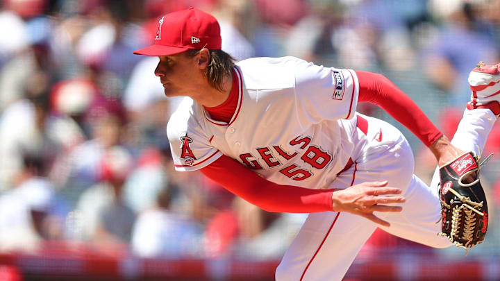 Apr 5, 2026; Anaheim, California, USA; Los Angeles Angels pitcher George Klassen (58) throws against the Seattle Mariners during the second inning at Angel Stadium. Mandatory Credit: Gary A. Vasquez-Imagn Images Apr 5, 2026; Anaheim, California, USA; Los Angeles Angels pitcher George Klassen (58) throws against the Seattle Mariners during the second inning at Angel Stadium. Mandatory Credit: Gary A. Vasquez-Imagn Images