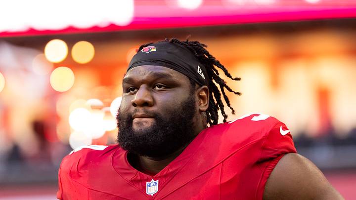 Dec 7, 2025; Glendale, Arizona, USA; Arizona Cardinals defensive lineman Dalvin Tomlinson (94) against the Los Angeles Rams at State Farm Stadium. Mandatory Credit: Mark J. Rebilas-Imagn Images