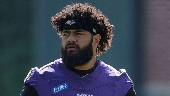 Baltimore Ravens guard Vega Ioane Baltimore Ravens guard Vega Ioane