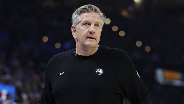Mar 15, 2026; Oklahoma City, Oklahoma, USA; Minnesota Timberwolves Head Coach Chris Finch watches his team play against the Oklahoma City Thunder during the first half at Paycom Center. Mandatory Credit: Alonzo Adams-Imagn Images Mar 15, 2026; Oklahoma City, Oklahoma, USA; Minnesota Timberwolves Head Coach Chris Finch watches his team play against the Oklahoma City Thunder during the first half at Paycom Center. Mandatory Credit: Alonzo Adams-Imagn Images