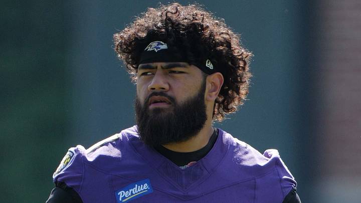 Baltimore Ravens guard Vega Ioane