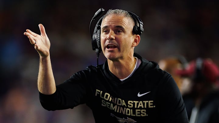 Florida State Seminoles head coach Mike Norvell