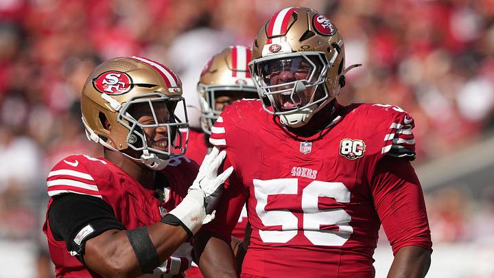 San Francisco 49ers defensive end Keion White San Francisco 49ers defensive end Keion White