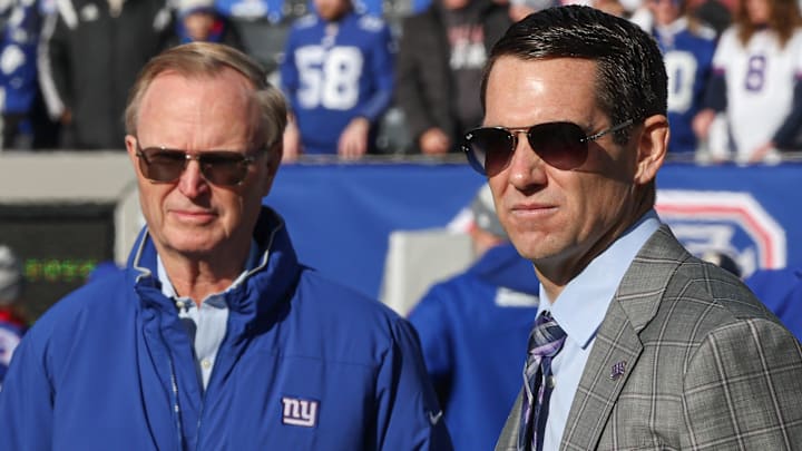 New York Giants general manager Joe Schoen and president John Mara New York Giants general manager Joe Schoen and president John Mara