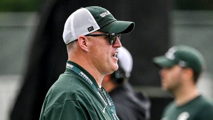 Michigan State’s head coach Pat Fitzgerald looks on during football practice on Thursday, Aug. 6, 2026, in East Lansing. Michigan State’s head coach Pat Fitzgerald looks on during football practice on Thursday, Aug. 6, 2026, in East Lansing.