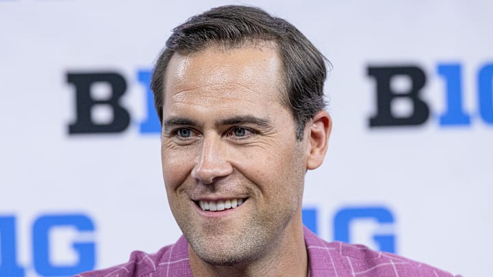 Matt Cassel smiles at Big Ten Football Media Days Matt Cassel smiles at Big Ten Football Media Days