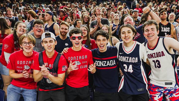 Gonzaga's student section at Kraziness in the Kennel. Gonzaga's student section at Kraziness in the Kennel.