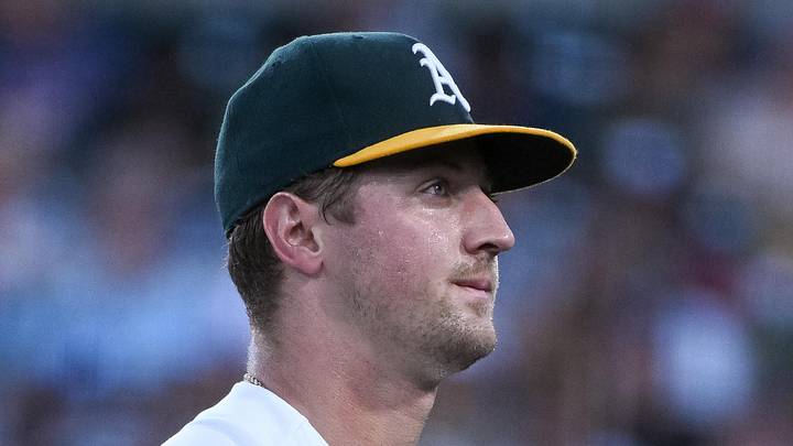 Jul 27, 2026; West Sacramento, California, USA; Athletics pitcher Jack Perkins (50) walks back to the dugout after being removed from the game during the sixth inning against the Boston Red Sox at Sutter Health Park. Mandatory Credit: Ed Szczepanski-Imagn Images Jul 27, 2026; West Sacramento, California, USA; Athletics pitcher Jack Perkins (50) walks back to the dugout after being removed from the game during the sixth inning against the Boston Red Sox at Sutter Health Park. Mandatory Credit: Ed Szczepanski-Imagn Images