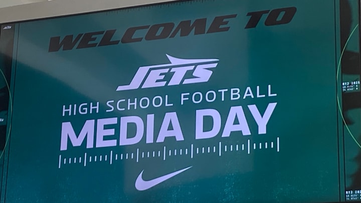 Introductory Sign at the 2025 SFC Media Day at MetLife Stadium.
