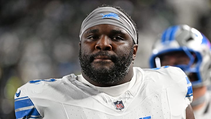 Nov 16, 2025; Philadelphia, Pennsylvania, USA; Detroit Lions defensive tackle DJ Reader (98) against the Philadelphia Eagles at Lincoln Financial Field. Mandatory Credit: Eric Hartline-Imagn Images
