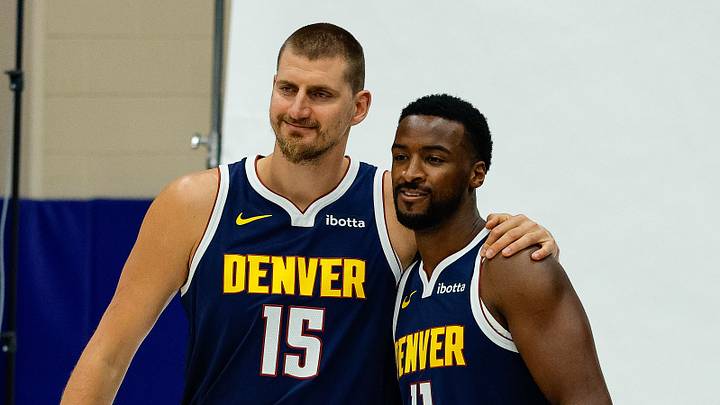 Sep 28, 2026; Denver, CO, USA; Denver Nuggets center Nikola Jokic (15) and Alpha Diallo (11) during media day at Ball Arena. Mandatory Credit: Isaiah J. Downing-Imagn Images Sep 28, 2026; Denver, CO, USA; Denver Nuggets center Nikola Jokic (15) and Alpha Diallo (11) during media day at Ball Arena. Mandatory Credit: Isaiah J. Downing-Imagn Images
