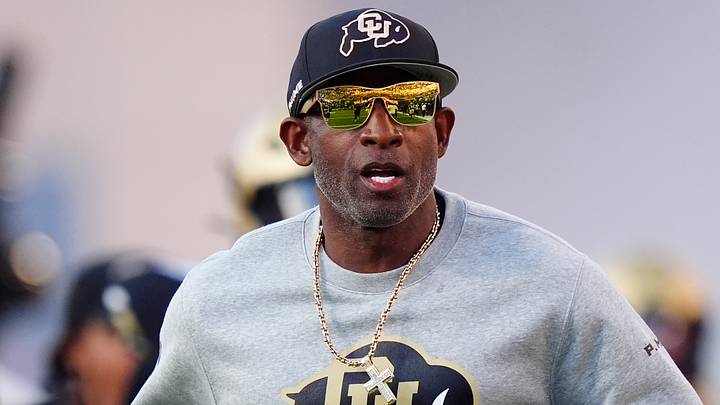 Oct 3, 2026; Boulder, Colorado, USA; Colorado Buffaloes head coach Deion Sanders before the game against the Texas Tech Red Raiders at Folsom Field. Mandatory Credit: Ron Chenoy-Imagn Images Oct 3, 2026; Boulder, Colorado, USA; Colorado Buffaloes head coach Deion Sanders before the game against the Texas Tech Red Raiders at Folsom Field. Mandatory Credit: Ron Chenoy-Imagn Images