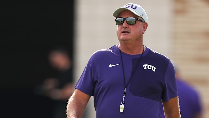 TCU Head Coach Sonny Dykes on the first day of fall camp, 08/01/2025 TCU Head Coach Sonny Dykes on the first day of fall camp, 08/01/2025
