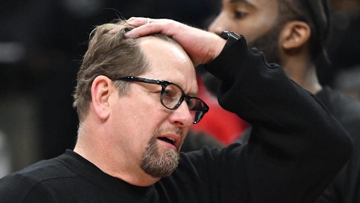 Philadelphia 76ers head coach Nick Nurse reacts after the Toronto Raptors.