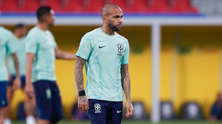 Dani Alves en el Mundial de Qatar 2022, el último de su carrera futbolística 