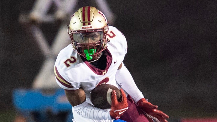 Hartfield's Bralan Womack (2) flips his commitment from Auburn to Mississippi State on Monday, December 1.