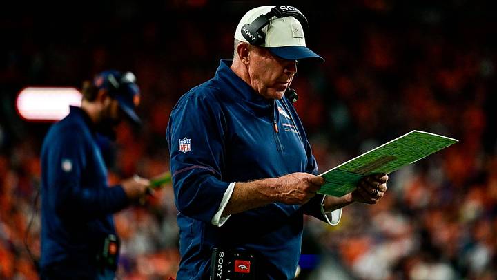 DENVER, CO - SEPTEMBER 27: Denver Broncos head coach Sean Payton looks over plays in the fourth quarter during a game between the Los Angeles Rams and the Denver Broncos at Empower Field at Mile High on September 27, 2026 in Denver, Colorado. DENVER, CO - SEPTEMBER 27: Denver Broncos head coach Sean Payton looks over plays in the fourth quarter during a game between the Los Angeles Rams and the Denver Broncos at Empower Field at Mile High on September 27, 2026 in Denver, Colorado.