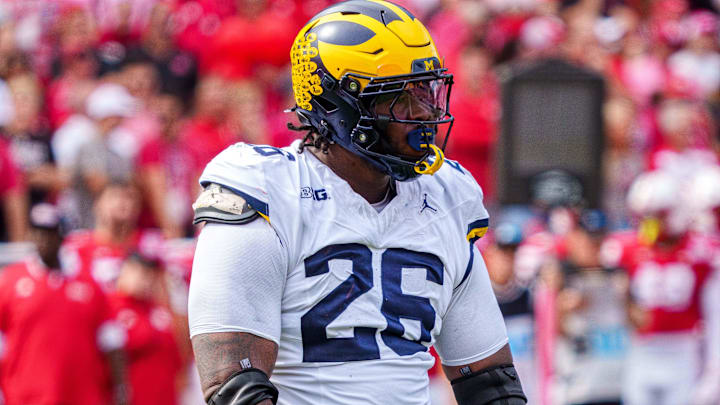 Michigan Wolverines DT Rayshaun Benny reacts after a sack against the Nebraska Cornhuskers. Michigan Wolverines DT Rayshaun Benny reacts after a sack against the Nebraska Cornhuskers.